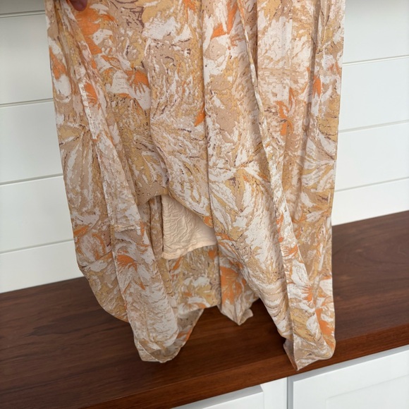 Nordstrom Lush Pleated Flowy Floral Maxi Dress Vacation Summer Easter Dainty S - Picture 5 of 10